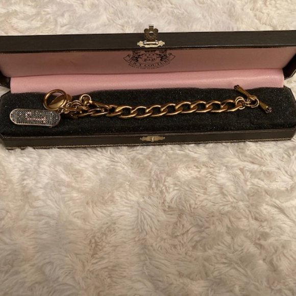 Juicy Couture | Chunky Gold Link Charm Bracelet Authentic - Picture 2 of 8
